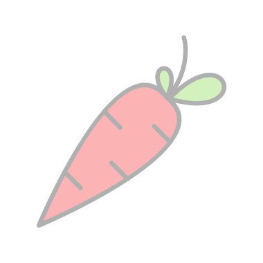 Havuç Doldurulmuş Işık Vektörü Simgesi Tasarımı