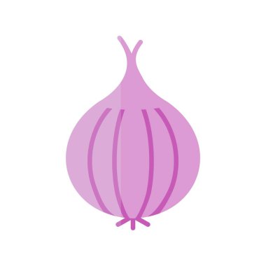 Soğan Düz Işık Vektörü Simgesi Tasarımı