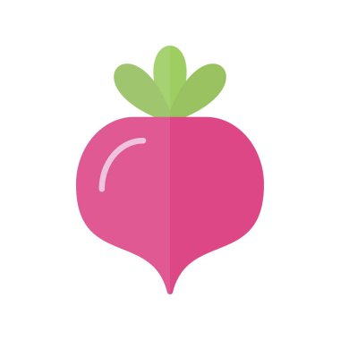 Turp Düz Işık Vektörü Simgesi Tasarımı