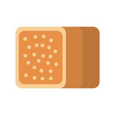 Ekmek Düz Vektör Simgesi Tasarımı