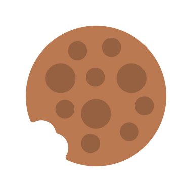 Cookie Düz Vektör Simgesi Tasarımı