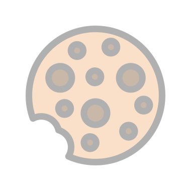 Çerez Doldurulmuş Işık Vektörü Simgesi Tasarımı