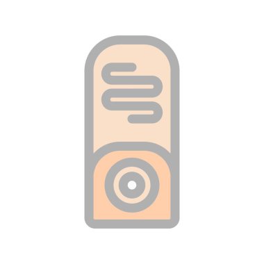 Pasta Doldurulmuş Işık Vektörü Simgesi Tasarımı