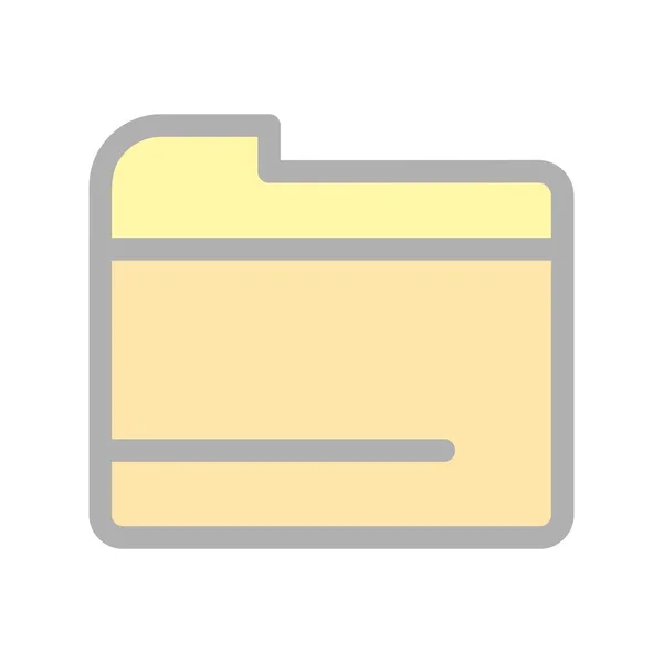 Folder Filled Light Vector Icon Desig — Stock Vector