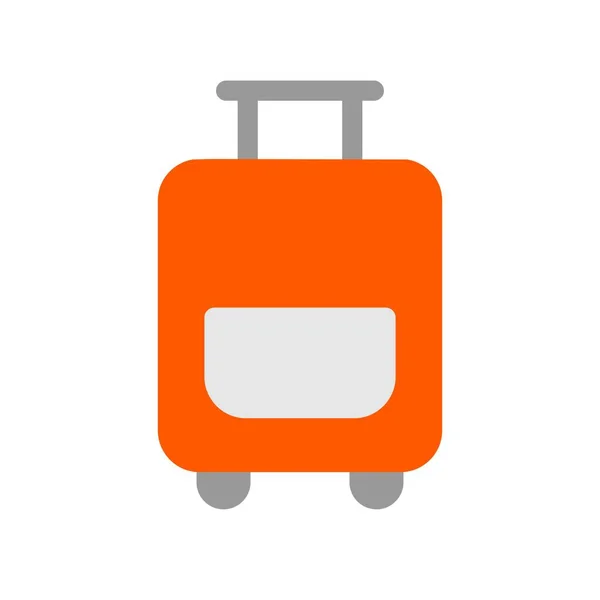 Borsa Viaggio Flat Vector Icon Desig — Vettoriale Stock