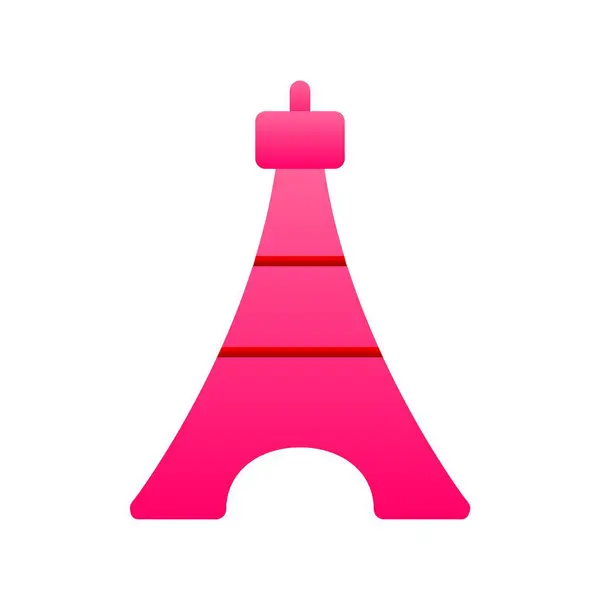Eiffelvlakke Gradiënt Vectoricoon Desig — Stockvector