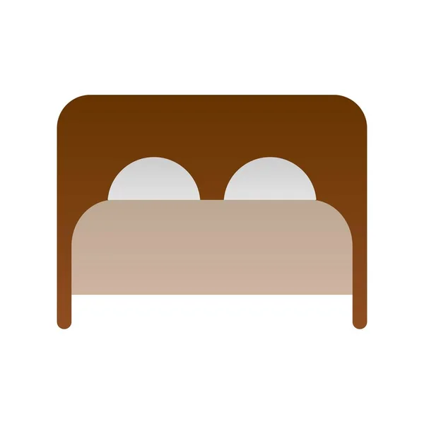 Bett Flat Gradient Vector Icon Desig — Stockvektor