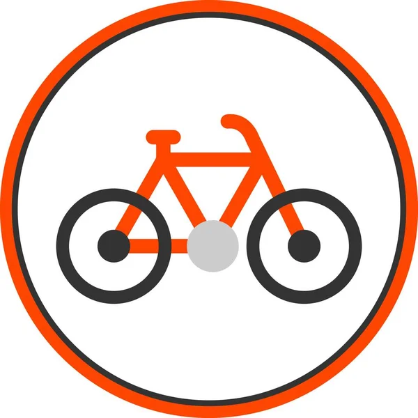 Велосипед Плоске Коло Векторні Піктограми Демонстрація — стоковий вектор