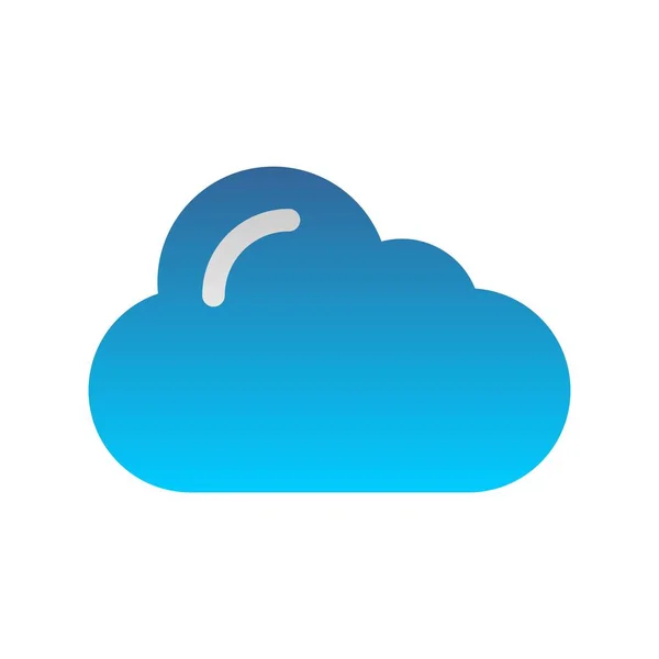 Cloud Flat Gradient Vector Icon Desig — Stock vektor