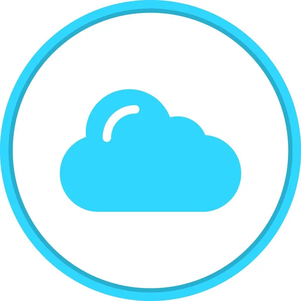 Cloud Flat Circle Vector Icon Desig — Διανυσματικό Αρχείο