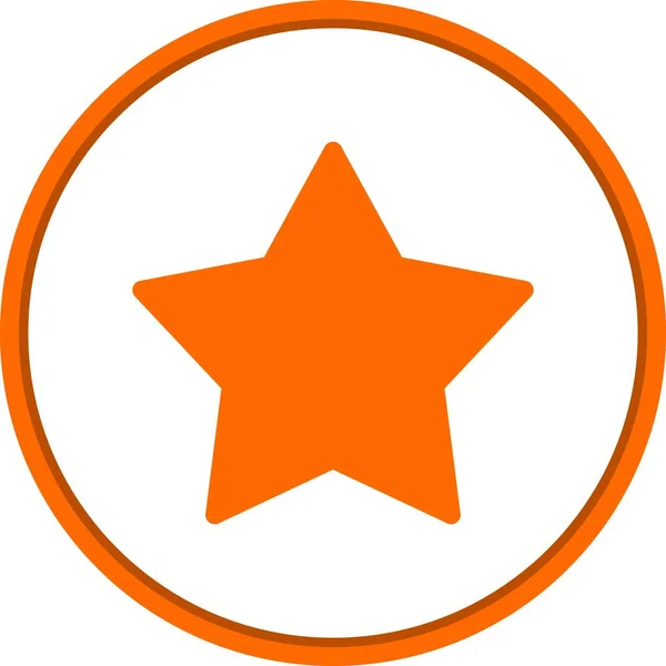 Star Flat Circle Vector Icon Desig — Stockový vektor