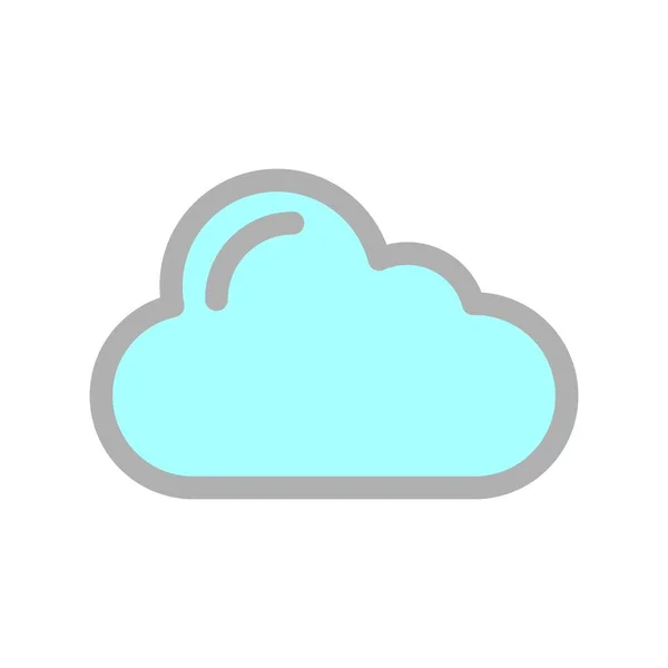 Nube Llena Luz Vector Icono Desig — Vector de stock