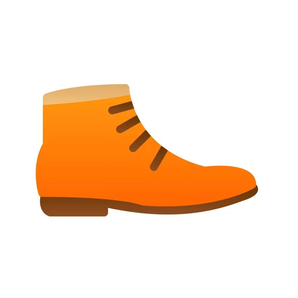 Mens Boots Flat Gradient Vector Icon Desig — Stock Vector