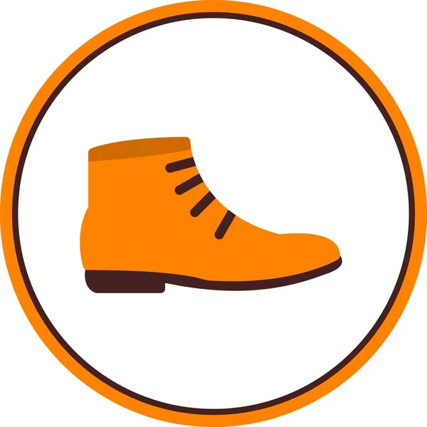 Herren Stiefel Flat Circle Vector Icon Desig — Stockvektor