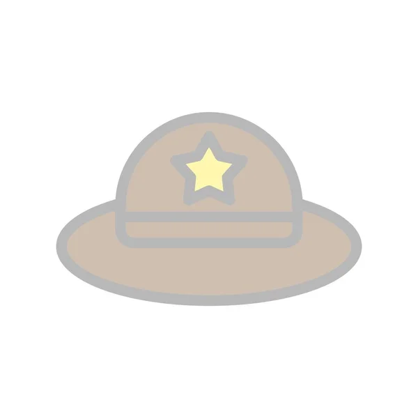 Summer Hat Filled Light Vector Icon Desig — Stock Vector