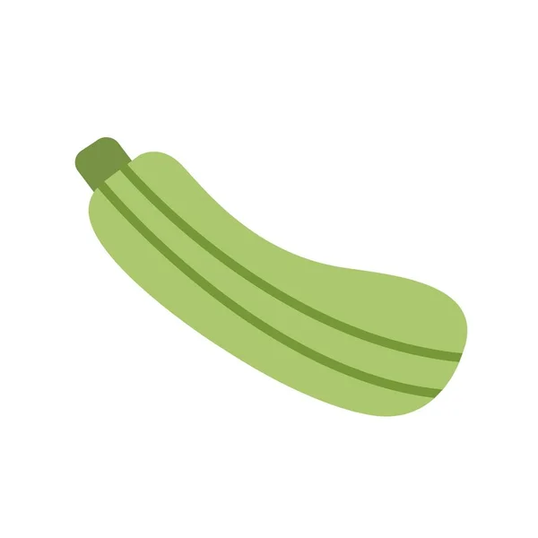 Zucchini Flat Vector Icon Desig — Stock Vector