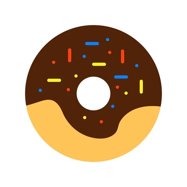 Icône Vectorielle Plate Donut Desig — Image vectorielle