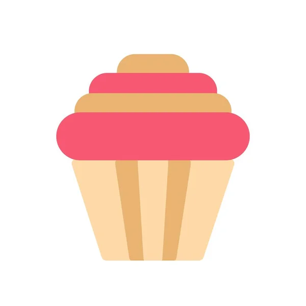 Cupcake Flat Vector Icon Desig — Vector de stock