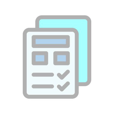 Doldurulmuş Belge Işık Vektörü Simgesi Tasarımı