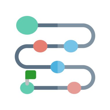 Yol Haritası Düz Işık Vektörü Simgesi Desig