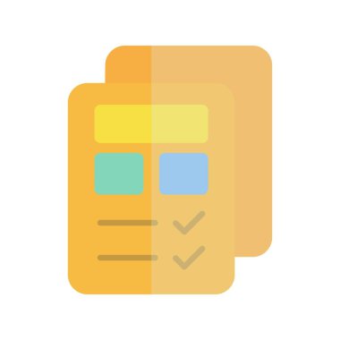 Belge Düz Işık Vektörü Simgesi Tasarımı