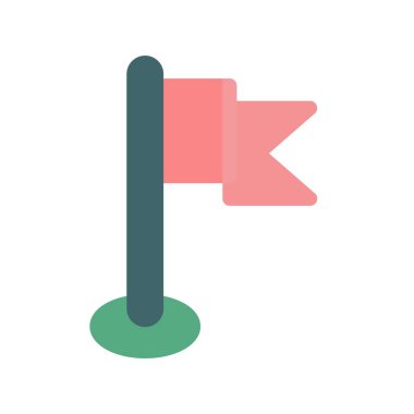 Kilometre Taşı Düz Işık Vektörü Simgesi Tasarımı