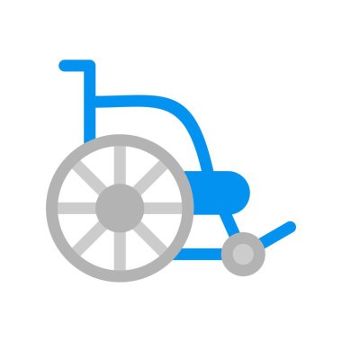 Tekerlekli sandalye Düz Vektör Simgesi Tasarımı