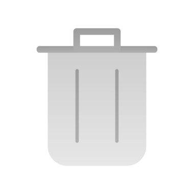 Geri Dönüşüm Kutusu Düz Gradyan Vektör Simgesi Tasarımı