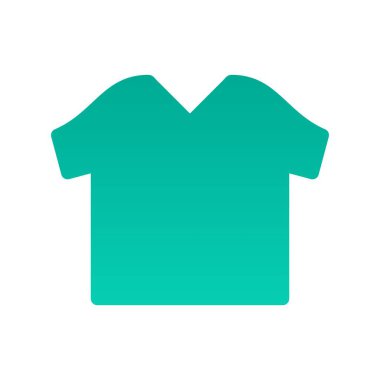 Gömlek Düz Gradyan Vektör Simgesi Tasarımı