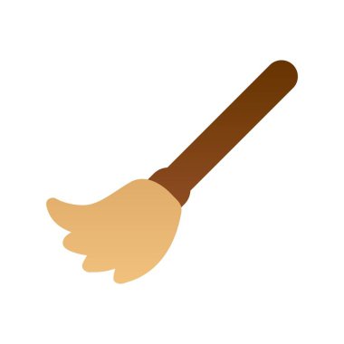 Süpürge Düz Gradyan Vektör Simgesi Tasarımı