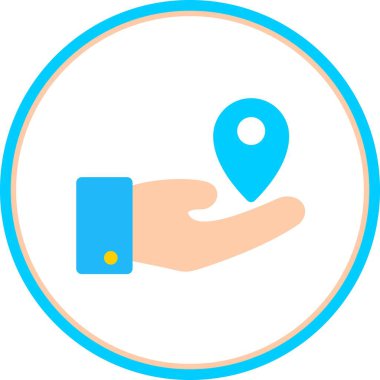 Gönüllü Düz Çember Vektör Simgesi Tasarımı