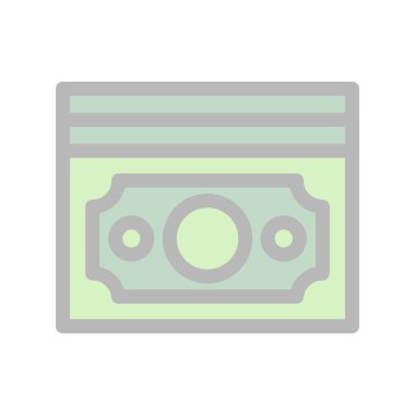 Para Doldurulmuş Işık Vektörü Simgesi Tasarımı