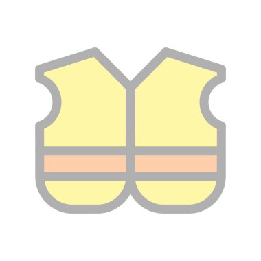 Yelek Doldurulmuş Işık Vektörü Simgesi Tasarımı
