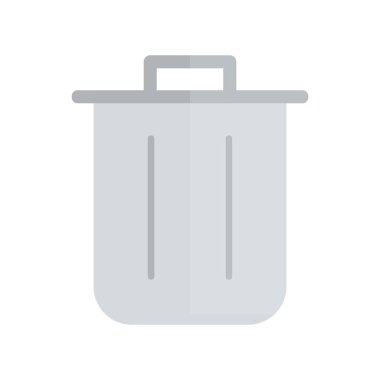 Geri Dönüşüm Kutusu Düz Işık Vektörü Simgesi Tasarımı