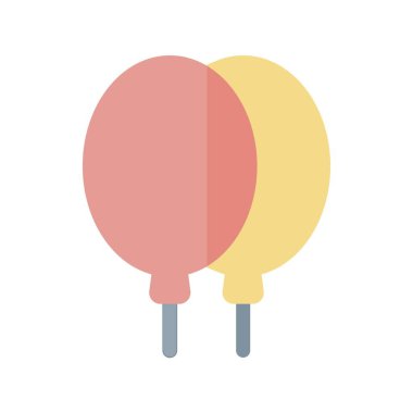 Balon Düz Işık Vektör Simgesi Tasarımı