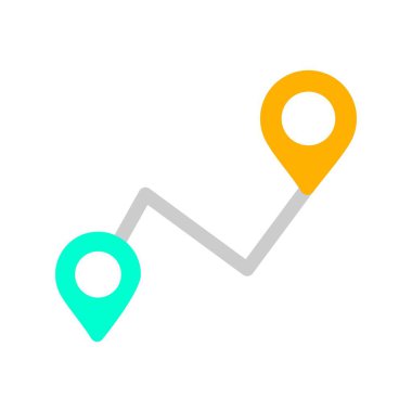 Gps Düz Vektör Simgesi Tasarımı