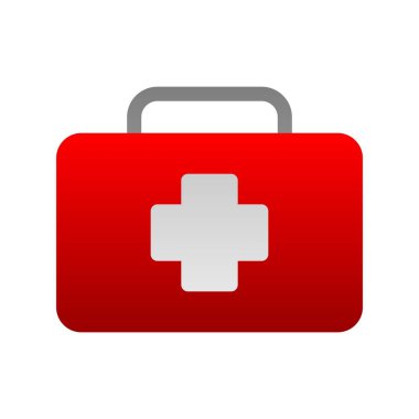 İlk Yardım Kiti Düz Gradyan Vektör Simgesi Tasarımı