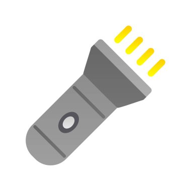 Flashlight Düz Gradyan Vektör Simgesi Tasarımı