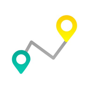 Gps Düz Gradyan Vektör Simgesi Tasarımı