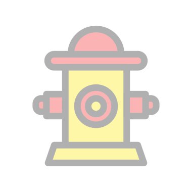 Yangın musluğu doldurulmuş Işık Vektörü Simgesi Tasarımı