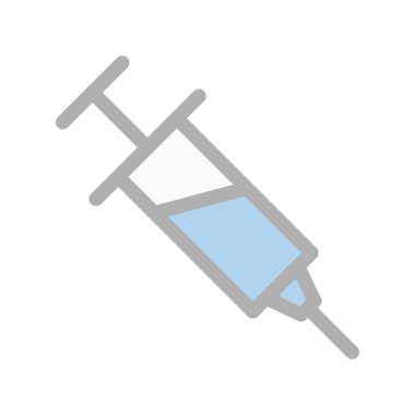 Şırınga Doldurulmuş Işık Vektörü Simgesi Tasarımı