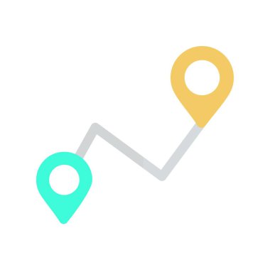 Gps Düz Işık Vektörü Simgesi Tasarımı