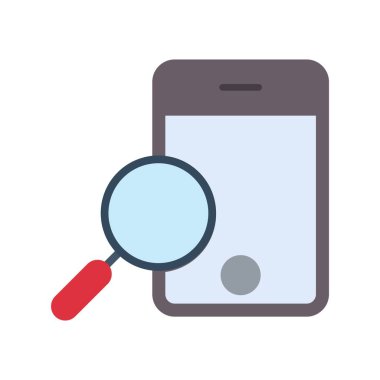 Mobil Düz Vektör Simgesi Tasarımı