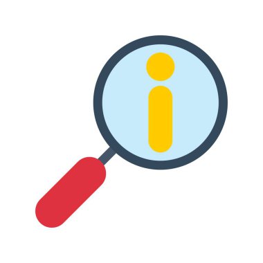 Bilgi Düz Vektör Simgesi Tasarımı