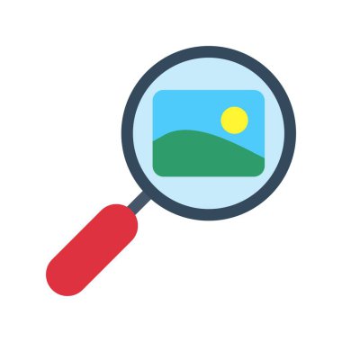 Resim Düz Vektör Simgesi Tasarımı