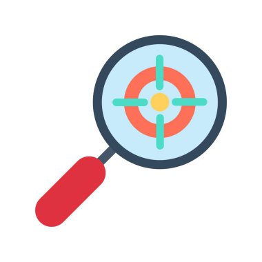 Hedef Düz Vektör Simgesi Tasarımı