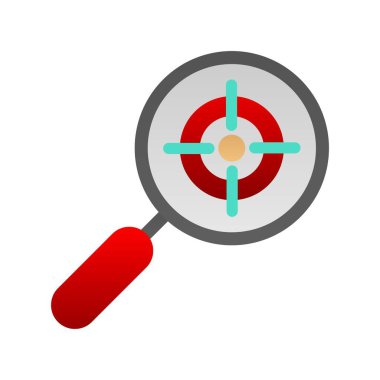 Hedef Düz Gradyan Vektör Simgesi Tasarımı