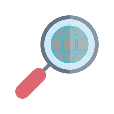 Dünya Düz Işık Vektörü Simgesi Tasarımı