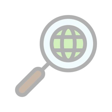 Dünya Dolu Işık Vektörü Simgesi Tasarımı