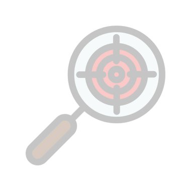 Hedef Doldurulmuş Işık Vektörü Simgesi Tasarımı